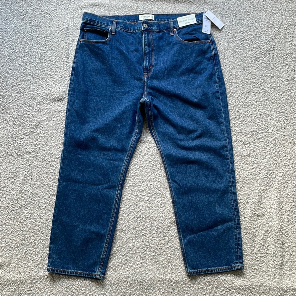 Abercrombie & Fitch | The Ankle Straight Ultra High Rise | 18 34R